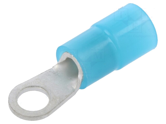 Uiteinde: oog; M3,5; Ø: 3,7mm; 1÷2,5mm2; klemmen; voor draad; blauw Uiteinde: oog; M3,5; Ø: 3,7mm; 1÷2,5mm2; klemmen; voor draad; blauw